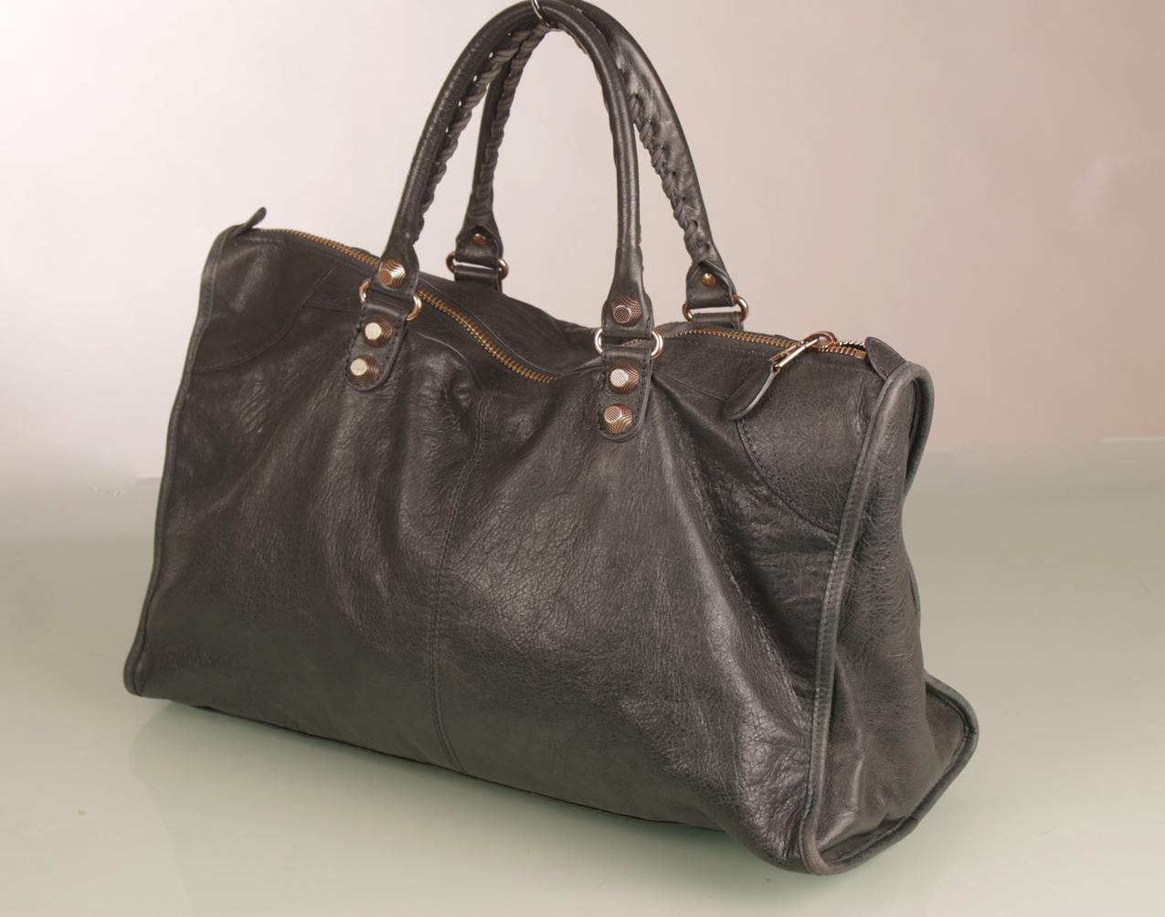 Balenciaga Agneau antrasiitti nahkainen Giant 12 ruusukulta Work tote laukku - Image 4