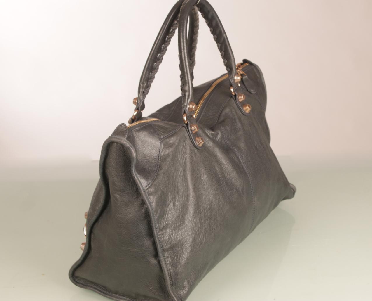 Balenciaga Agneau antrasiitti nahkainen Giant 12 ruusukulta Work tote laukku - Image 7