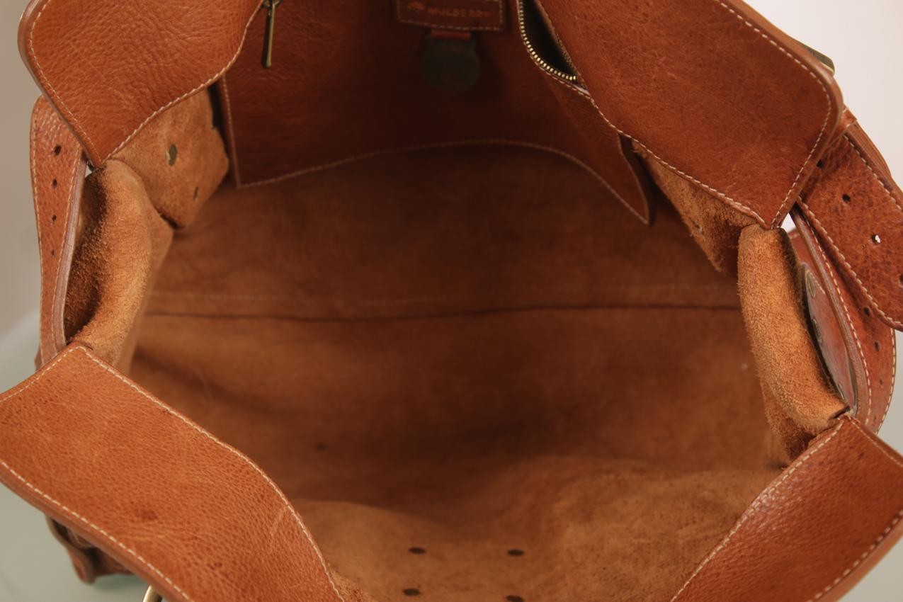 Mulberry vintage Roxanne ruskea nahkalaukku - Image 16