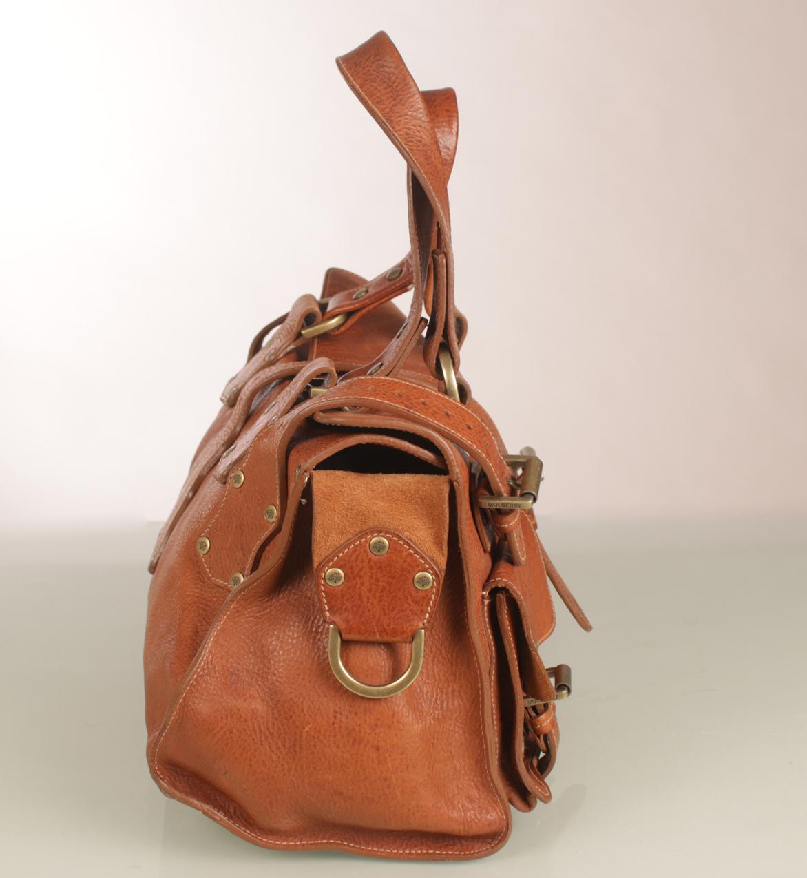 Mulberry vintage Roxanne ruskea nahkalaukku - Image 4