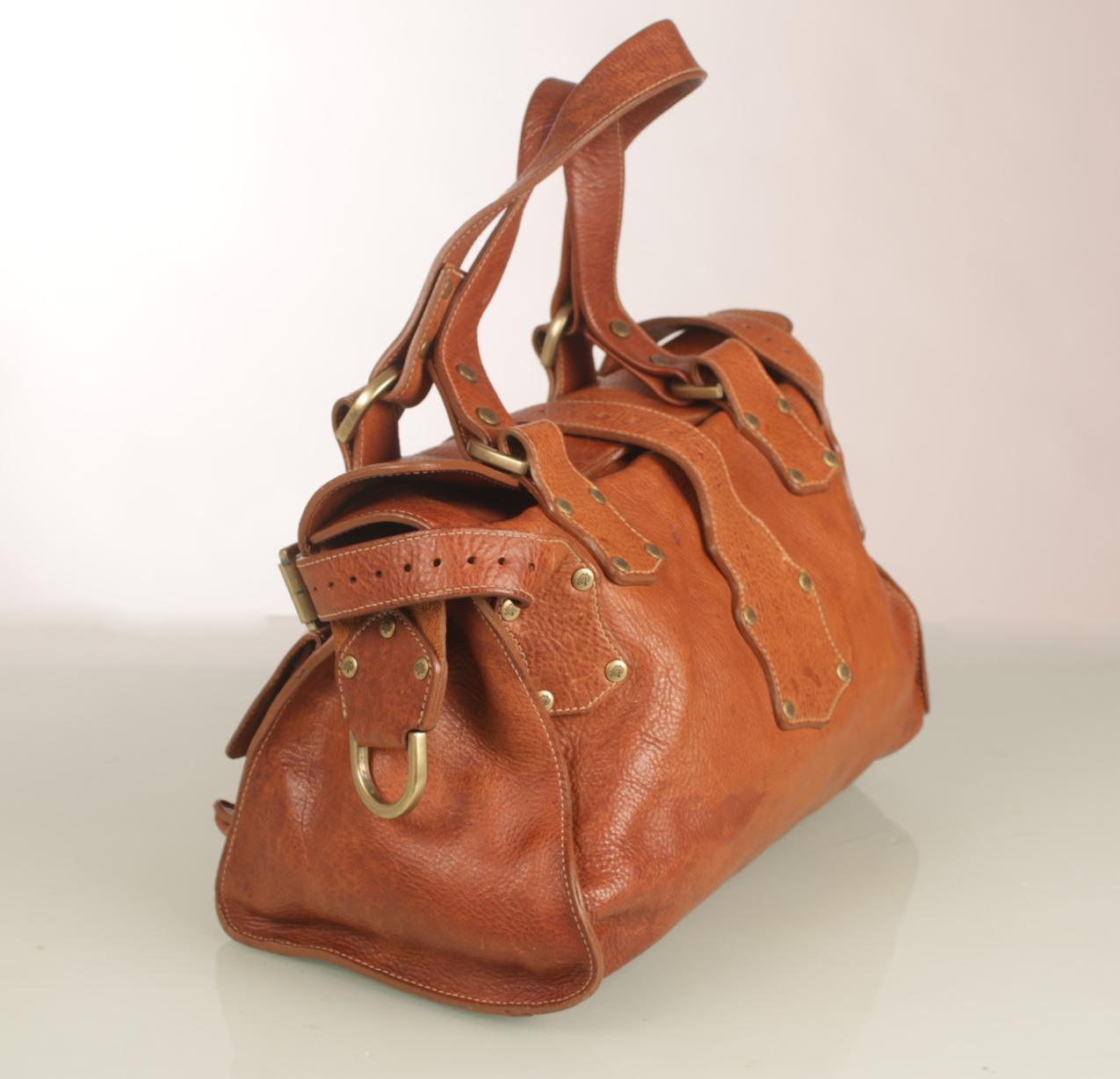Mulberry vintage Roxanne ruskea nahkalaukku - Image 8