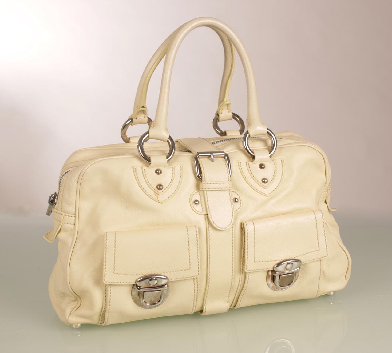 Marc Jacobs kermanvaalean nahkainen Tote laukku