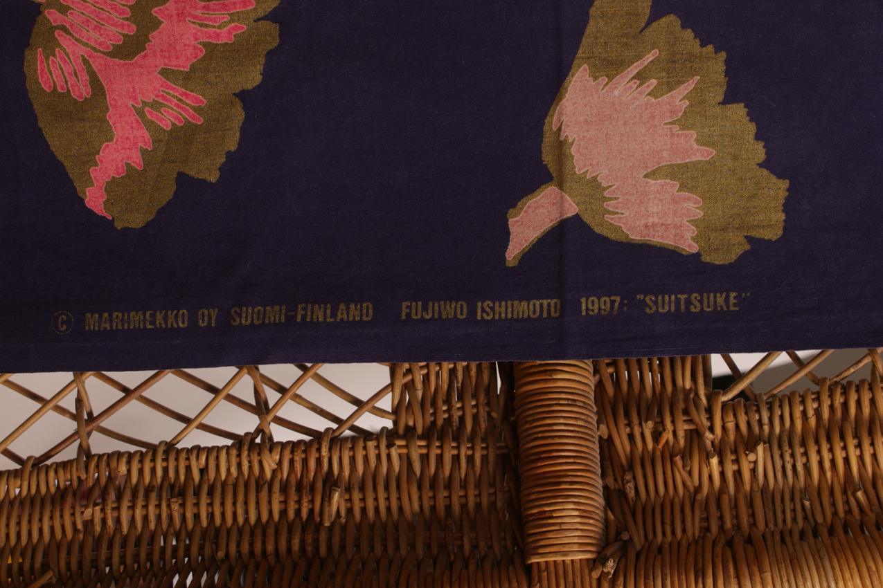 Vintage Marimekko Fujiwo Ishimoto “Suitsuke” kangas - Image 5