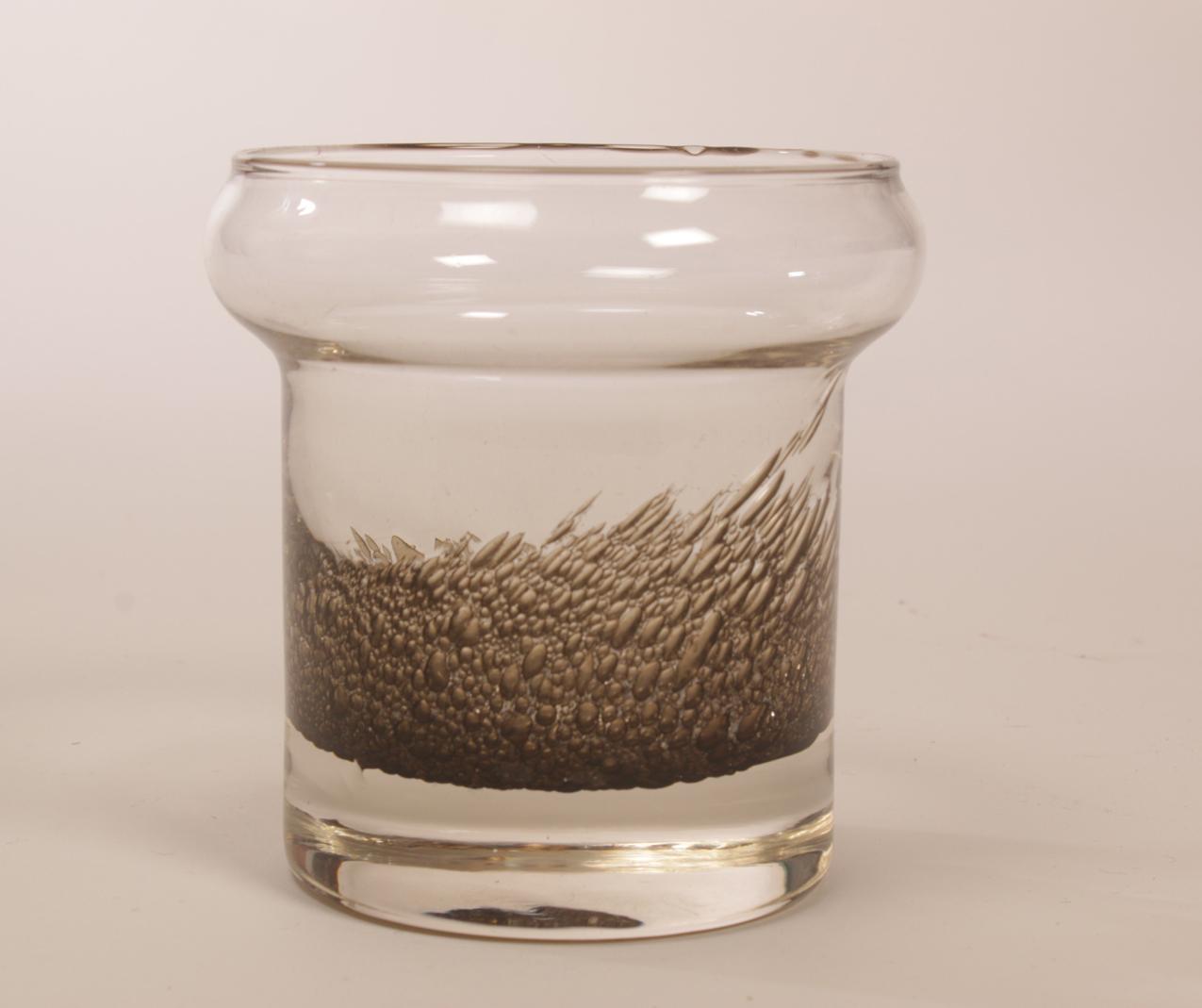 Björn Weckström Nuutajärvi signed glass vase “Kanerva”