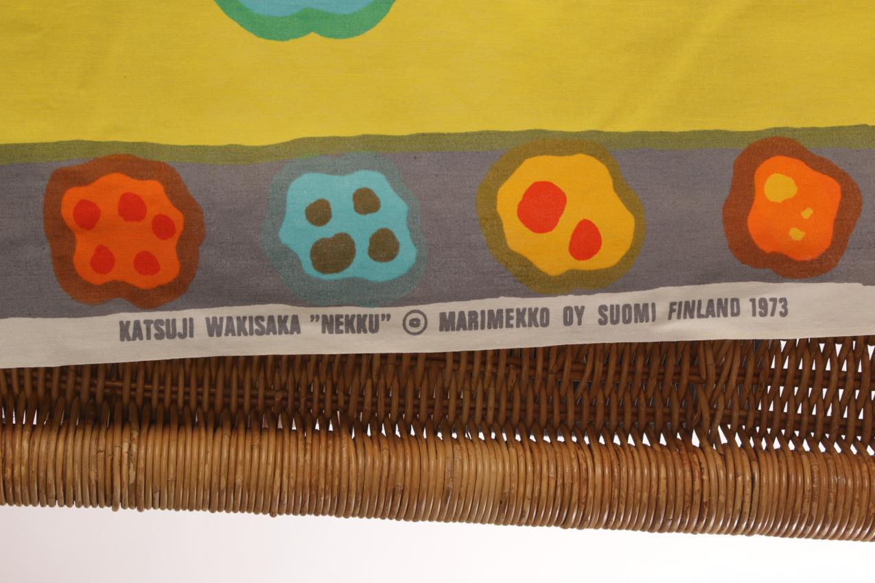 Vintage Marimekko Katsuji Wakisaka “Nekku” kangas verho - Image 3