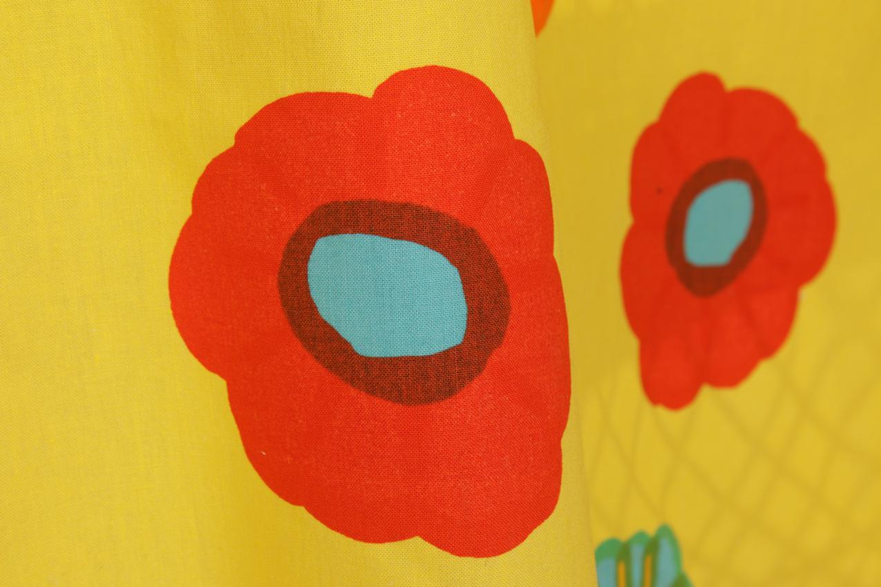 Vintage Marimekko Katsuji Wakisaka “Nekku” kangas verho - Image 4