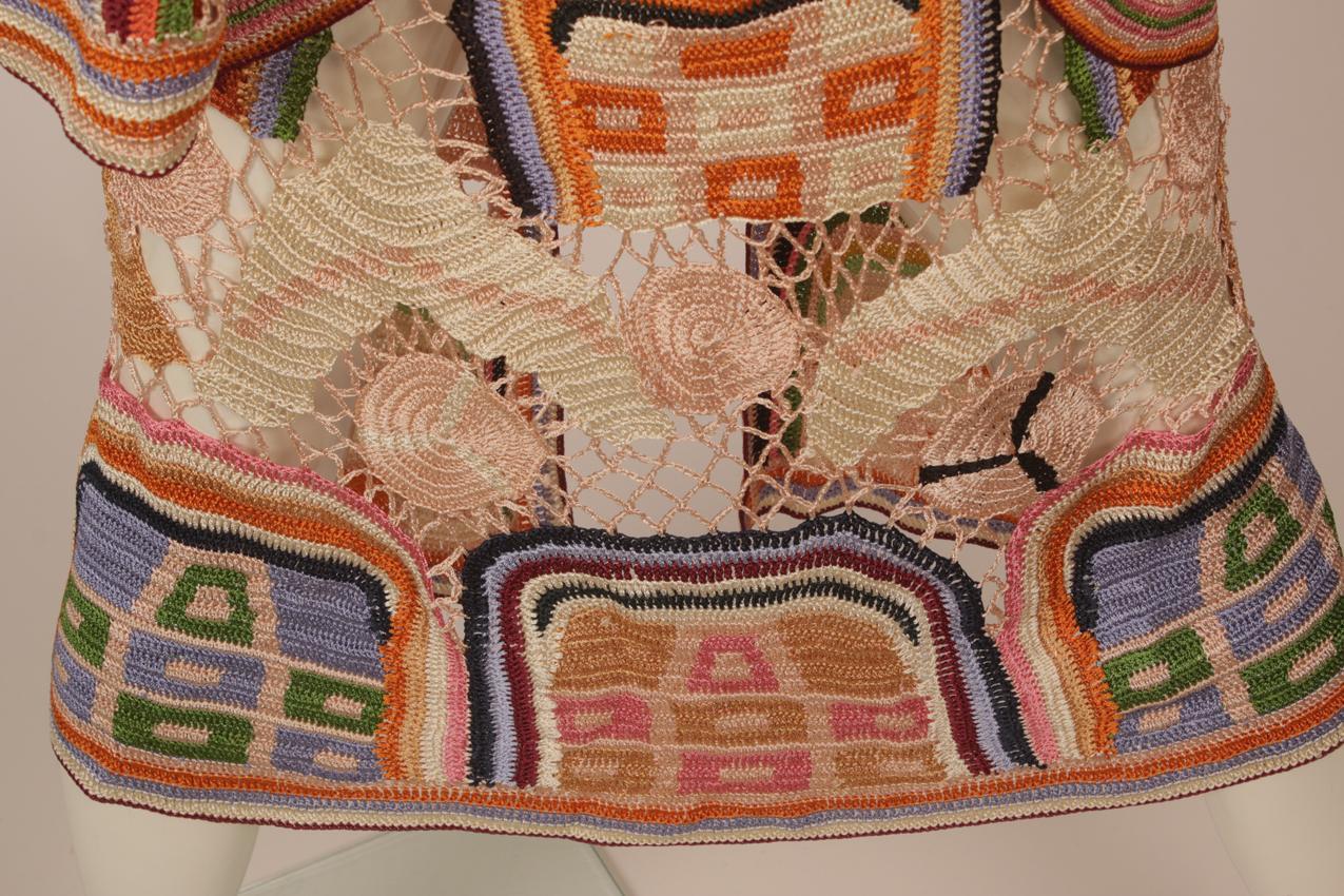 Missoni Limited Edition 2005 139/250 kirjava virkattu pitkä neuletakki L M - Image 10