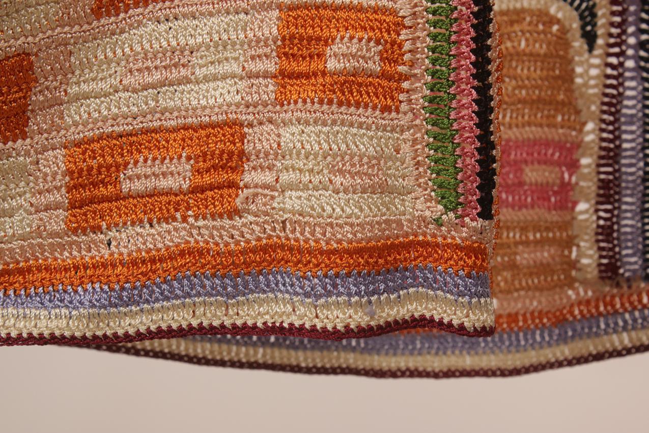 Missoni Limited Edition 2005 139/250 kirjava virkattu pitkä neuletakki L M - Image 6