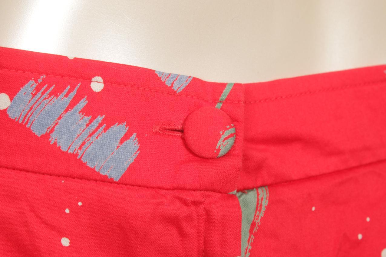 Vintage Marimekko punainen abstraktikuvioinen hame ja jakku M - Image 7