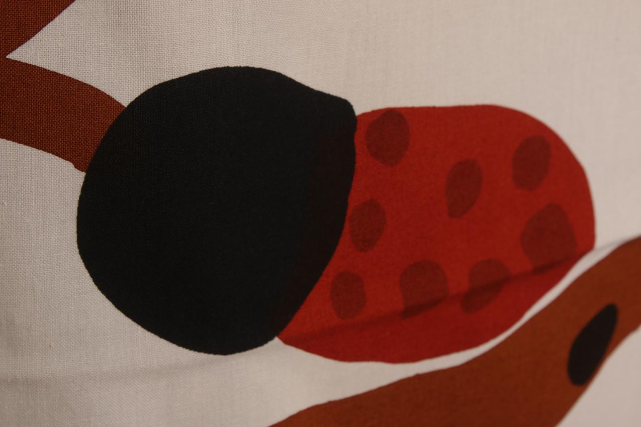 Vintage Marimekko Katsuji Wakisaka ruskea “Sademetsä” verho kangas - Image 3