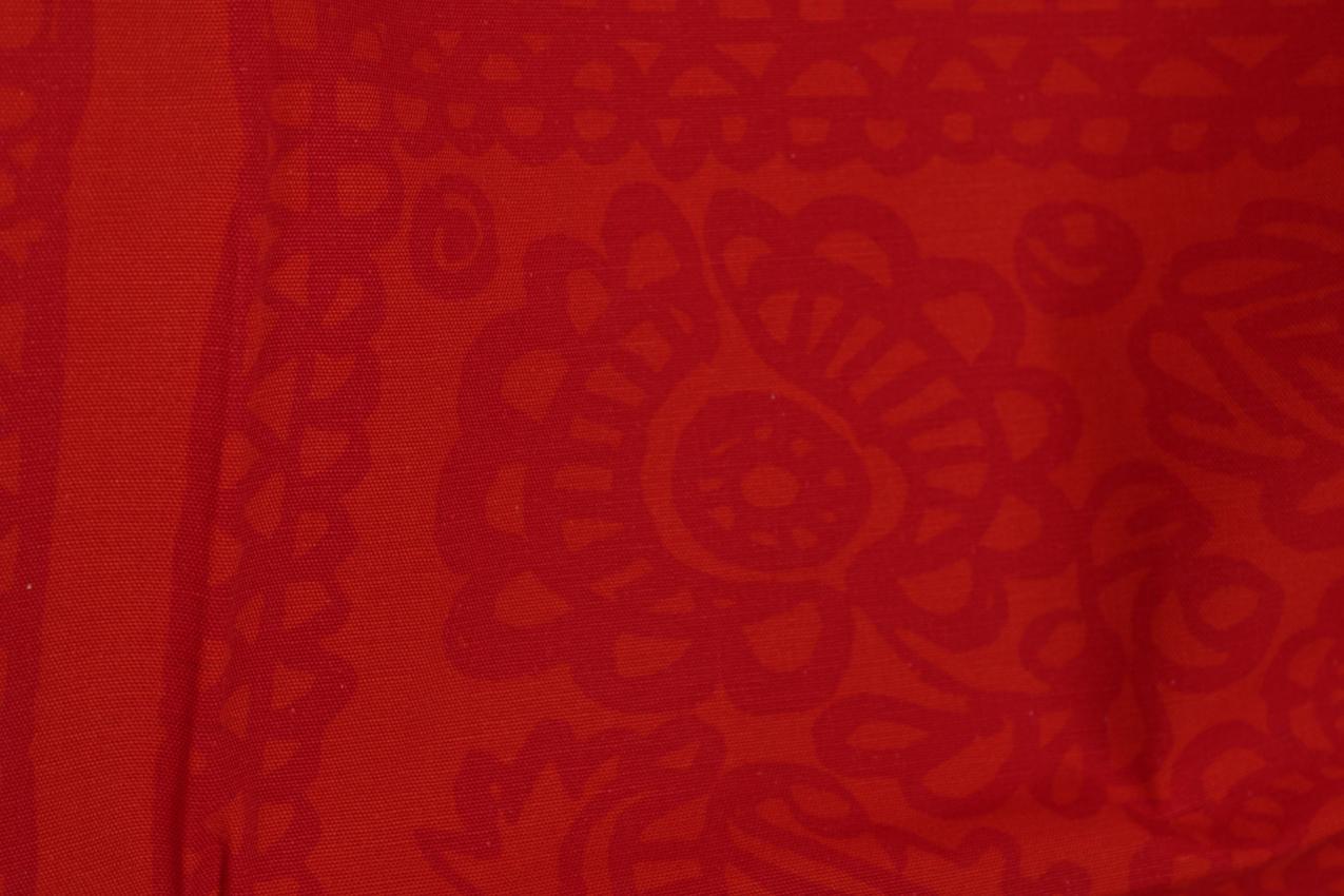 Vintage Marimekko Printex Maija Isola punainen “Kirgiisi” kangas pöytäliina - Image 4