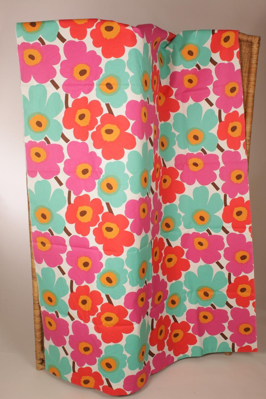 Marimekko Maija Isola monivärinen canvas verhoilukangas “Unikko”