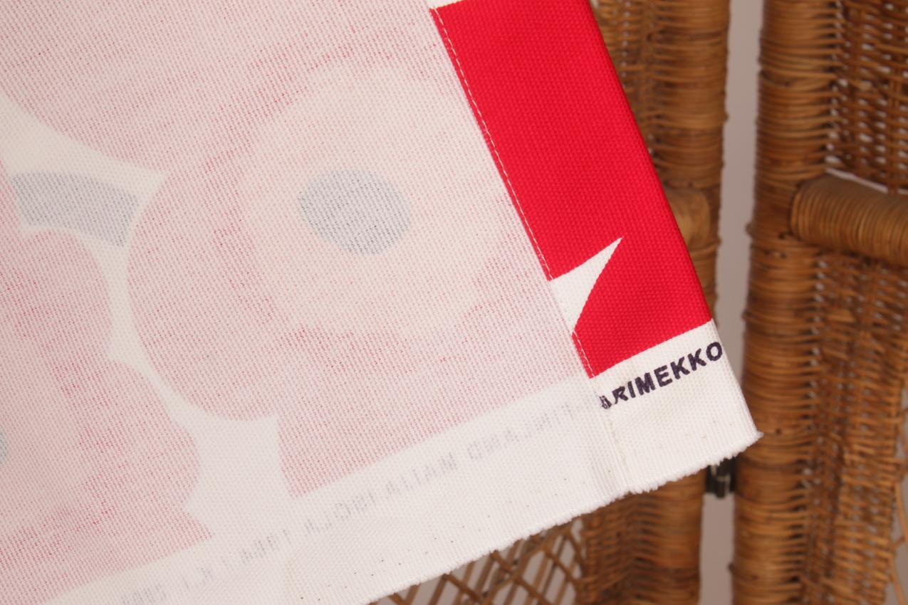 Marimekko Maija Isola canvas verhoilukangas punainen “Pieni Unikko” - Image 5
