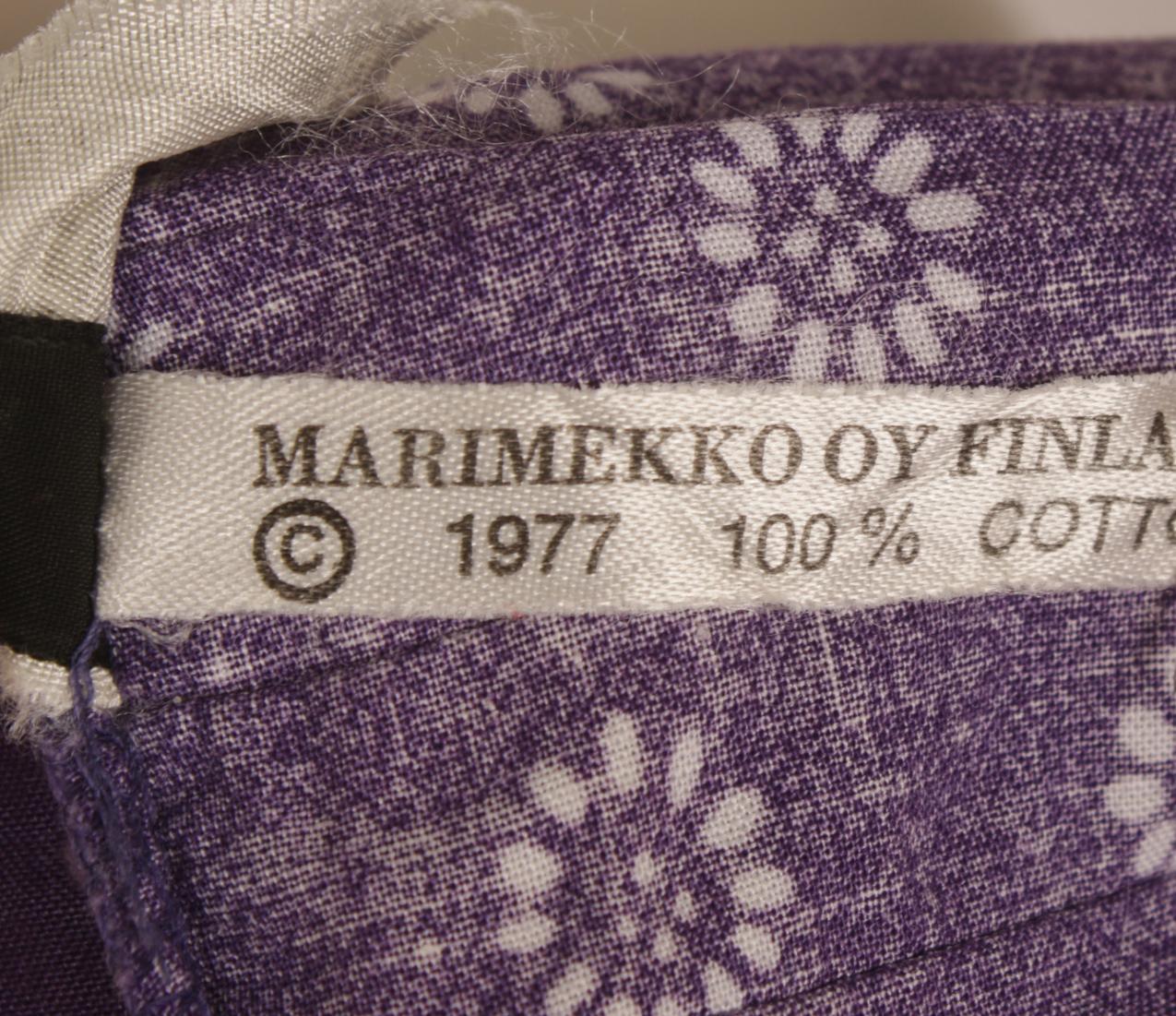 Vintage 70-luku Marimekko Annika Rimala “Kellukka” violetti mekko M - Image 12