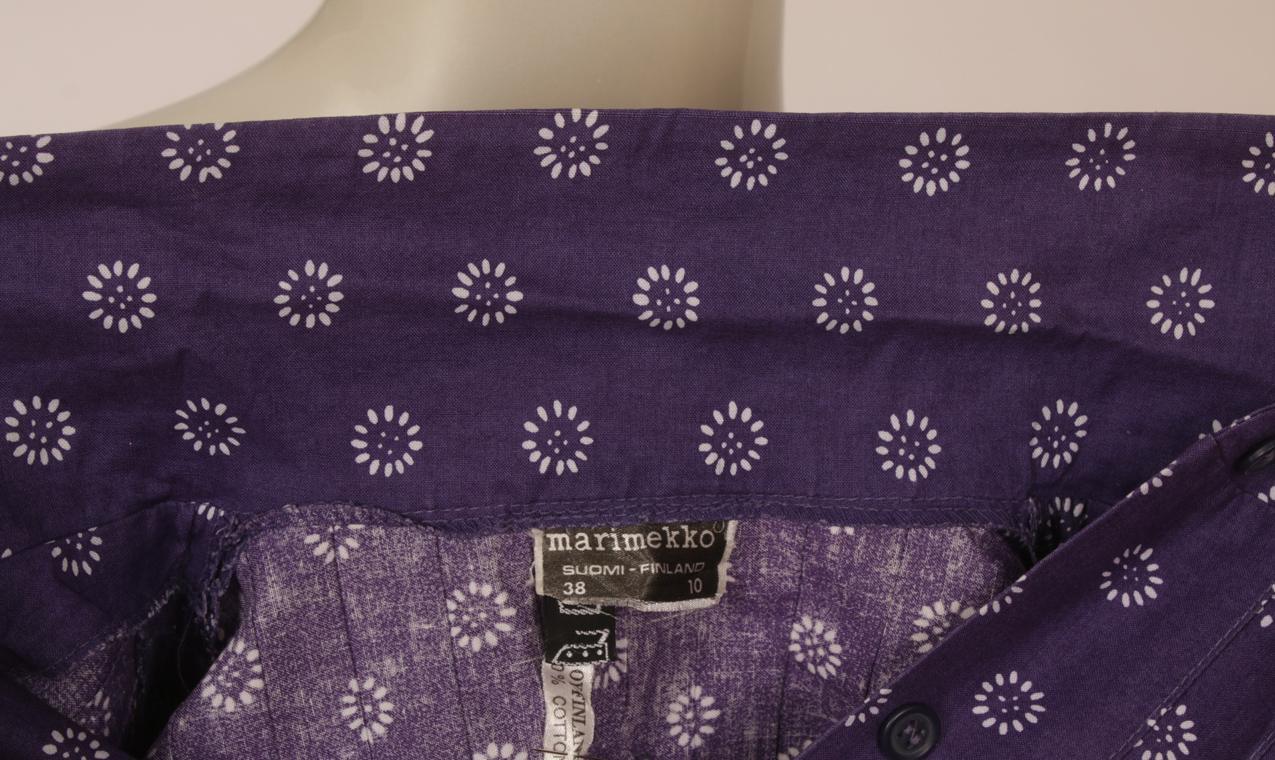 Vintage 70-luku Marimekko Annika Rimala “Kellukka” violetti mekko M - Image 10