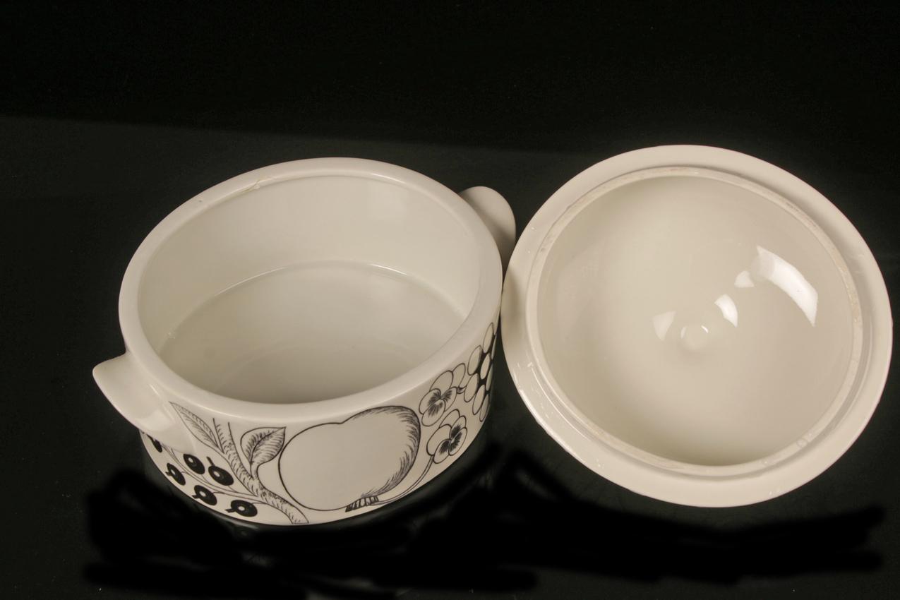 Vintage Arabia Birger Kaipiainen mustavalkoinen ”Paratiisi” terriini - Image 5
