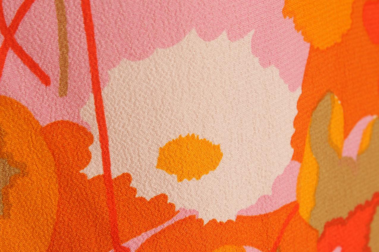 Marimekko oranssisävyinen abstraktikuvioinen Kresta-maksimekko 38 - Image 5
