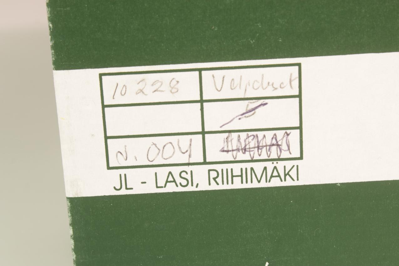 Vintage Marimekko JL-Lasi Riihimäki Brita Flander ”Seitsemän veljestä” iso jalallinen lasi - Image 8