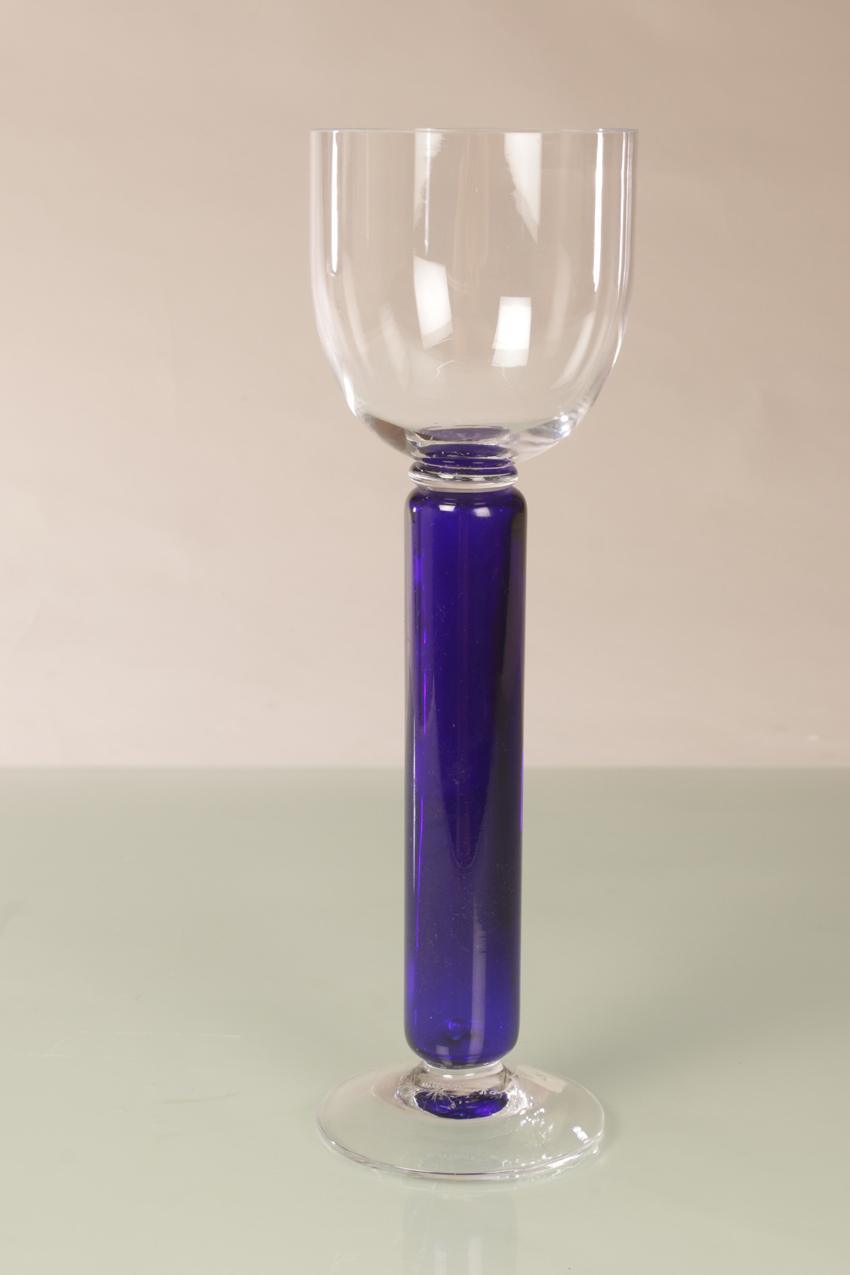 Vintage Marimekko JL-Lasi Riihimäki Brita Flander ”Seitsemän veljestä” iso jalallinen lasi