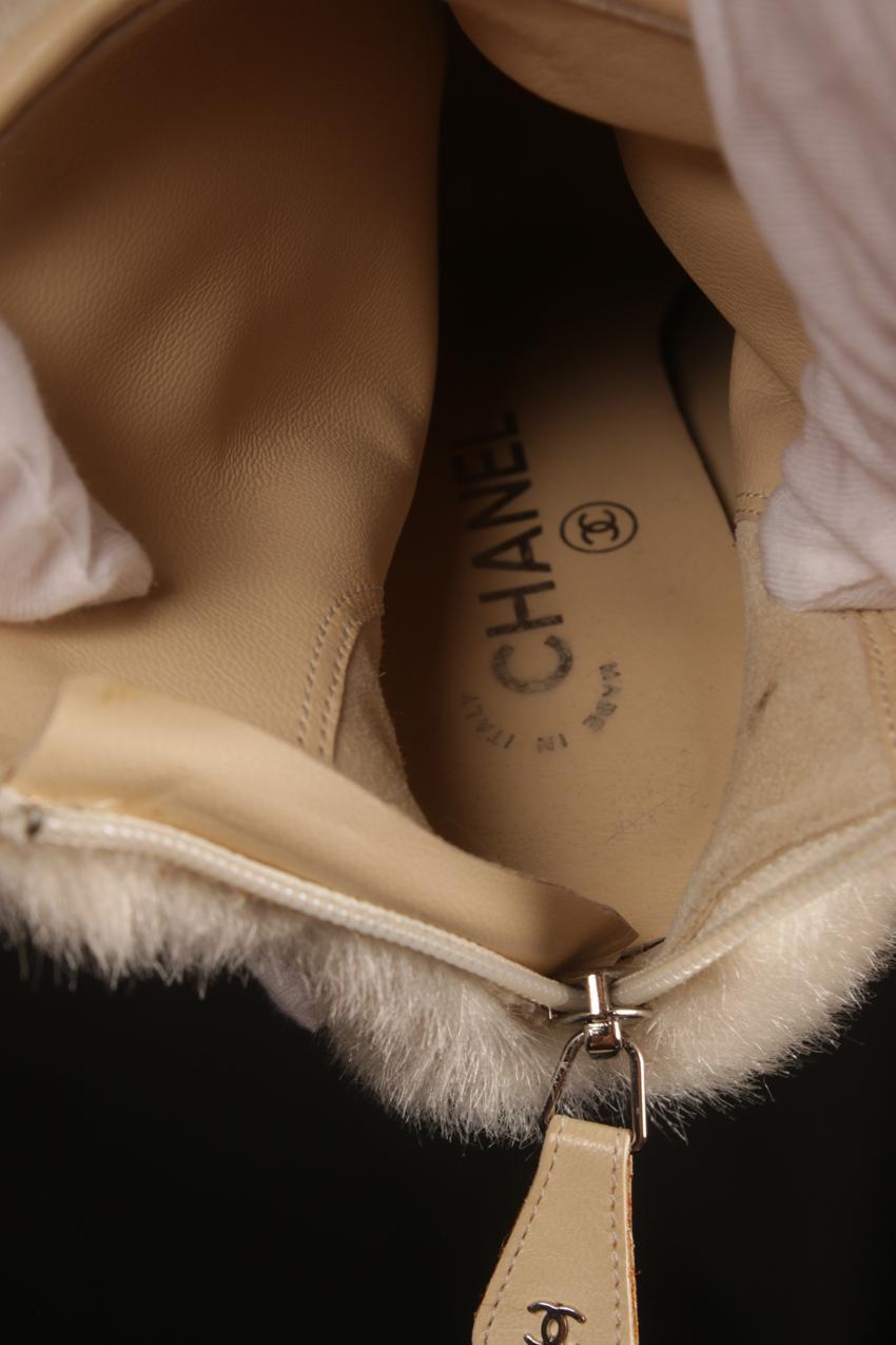 Chanel valkoiset tekoturkisnilkkurit 37 - Image 6