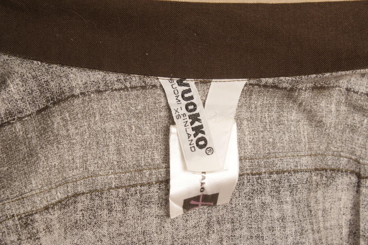 Vintage Vuokko sammaleen vihreä raidallinen paitamekko XS S - Image 12
