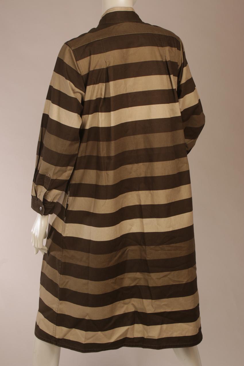 Vintage Vuokko sammaleen vihreä raidallinen paitamekko XS S - Image 9