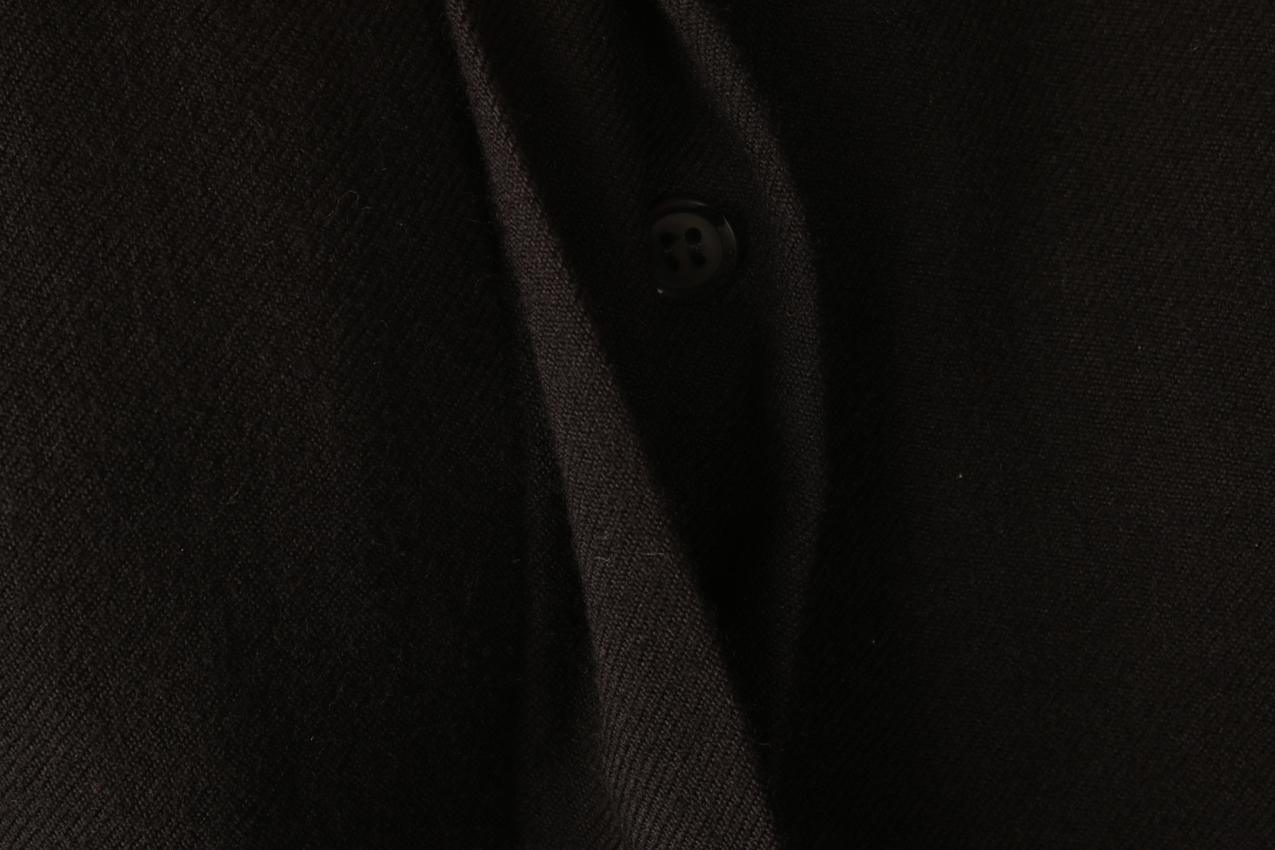 Vintage Marimekko black wool fabric velvet coat S M - Image 5