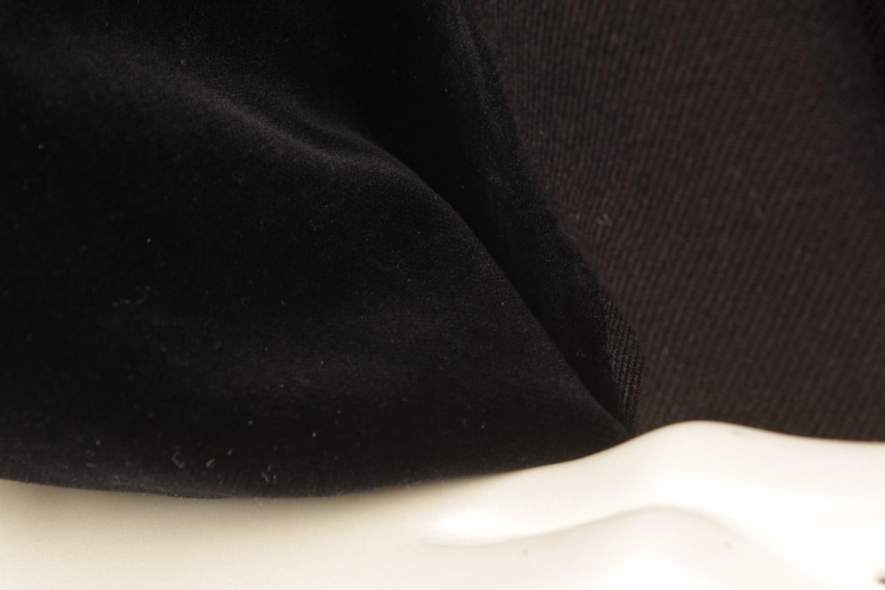 Vintage Marimekko black wool fabric velvet coat S M - Image 6