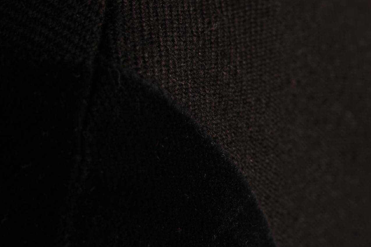 Vintage Marimekko black wool fabric velvet coat S M - Image 9