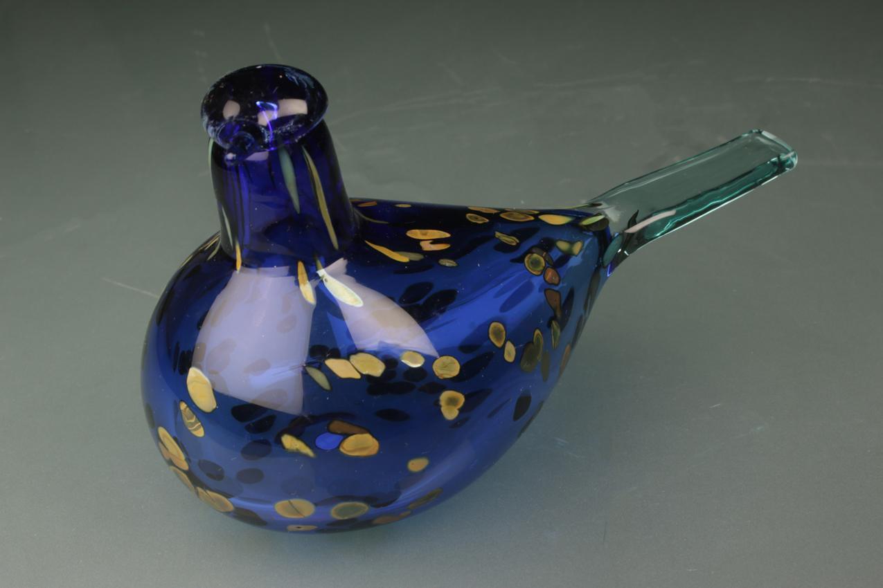 Nuutajärvi Iittala Oiva Toikka ”Sinikki” Vantaa -yrityslintu signeerattu - Image 2