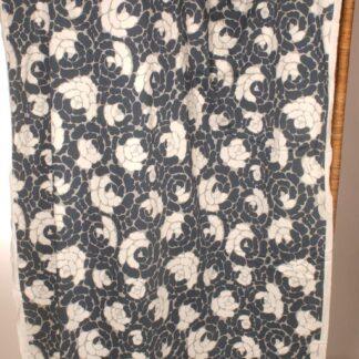 Marimekko Aino-Maija Metsola blue ”Valamonruusu” cotton sateen fabric