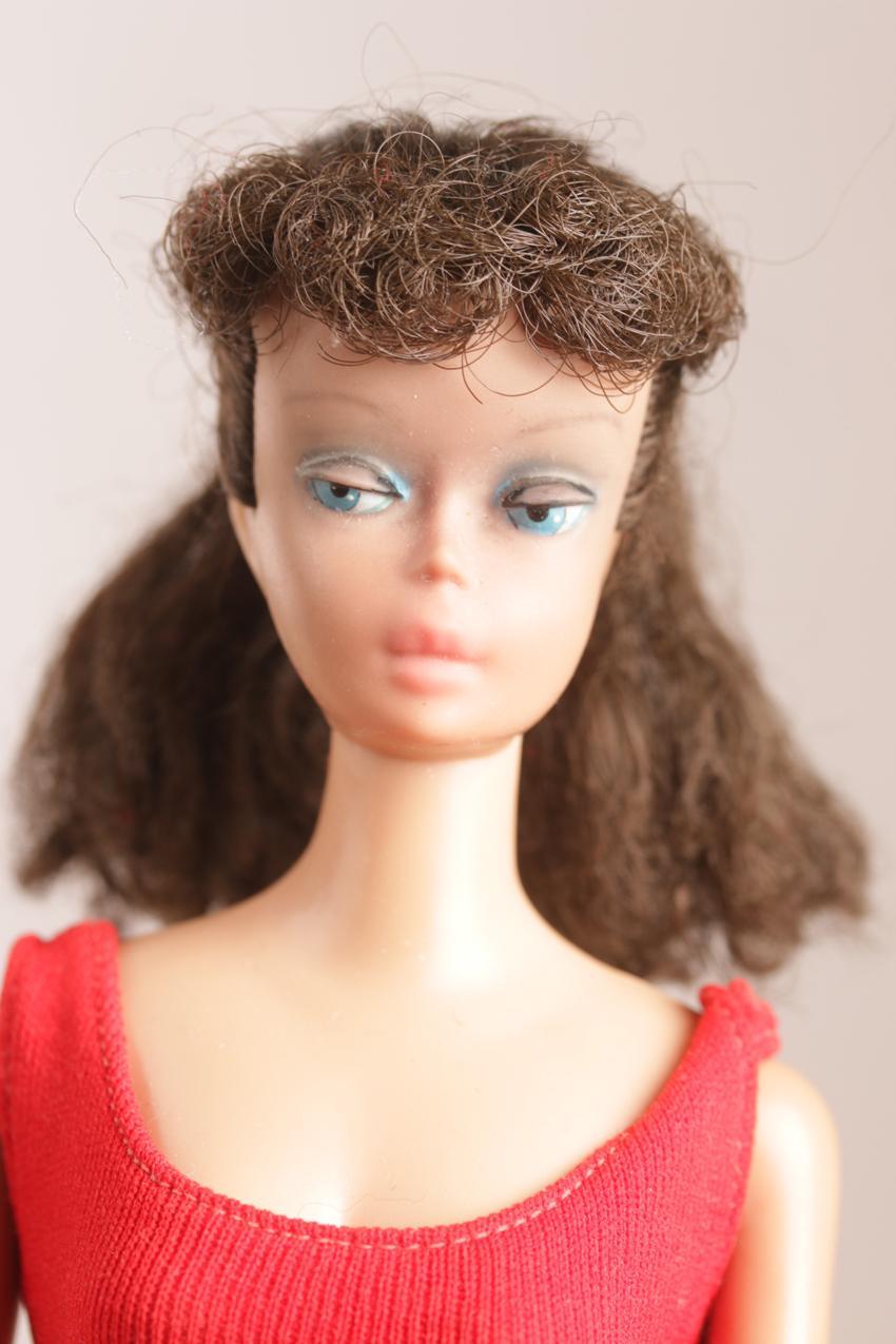 Vintage Mattel Barbie-nukke ruskeahiuksinen ponihäntäinen #7 1962-1963 - Image 6