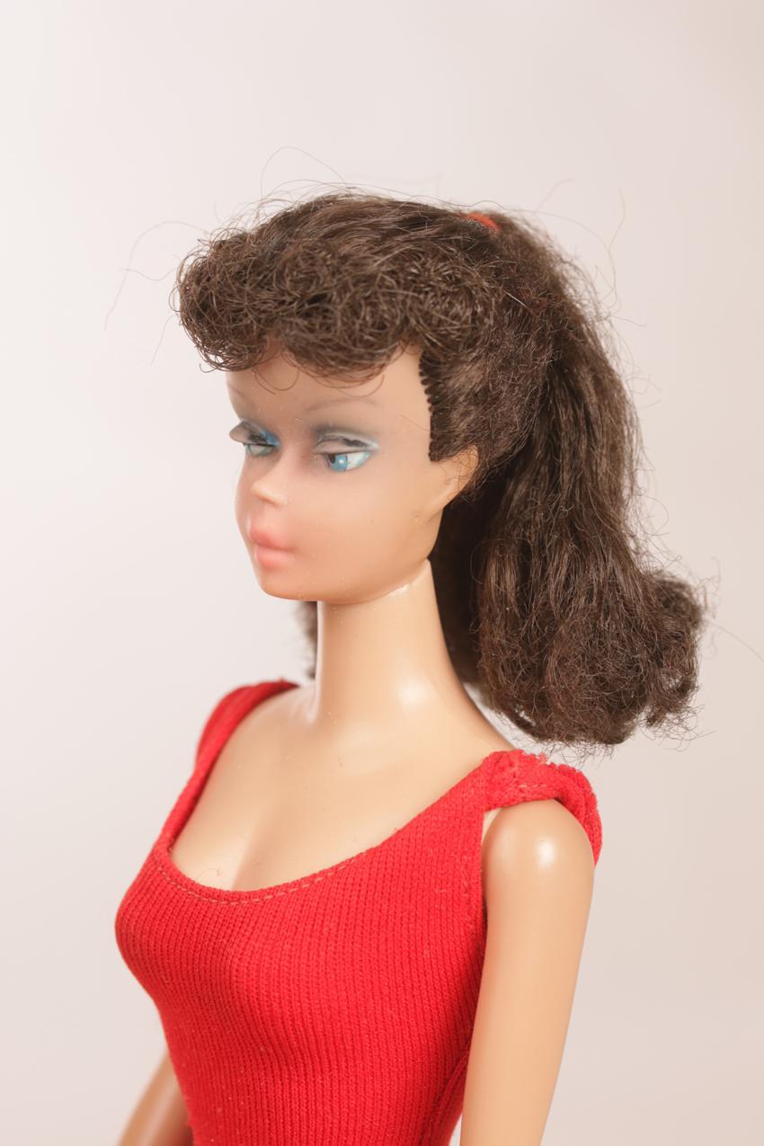 Vintage Mattel Barbie-nukke ruskeahiuksinen ponihäntäinen #7 1962-1963 - Image 7