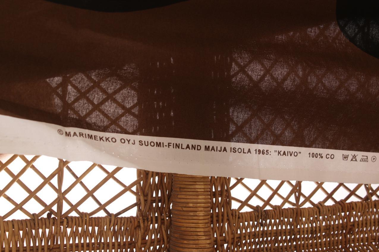 Marimekko Maija Isola ruskea “Kaivo” kangas - Image 3