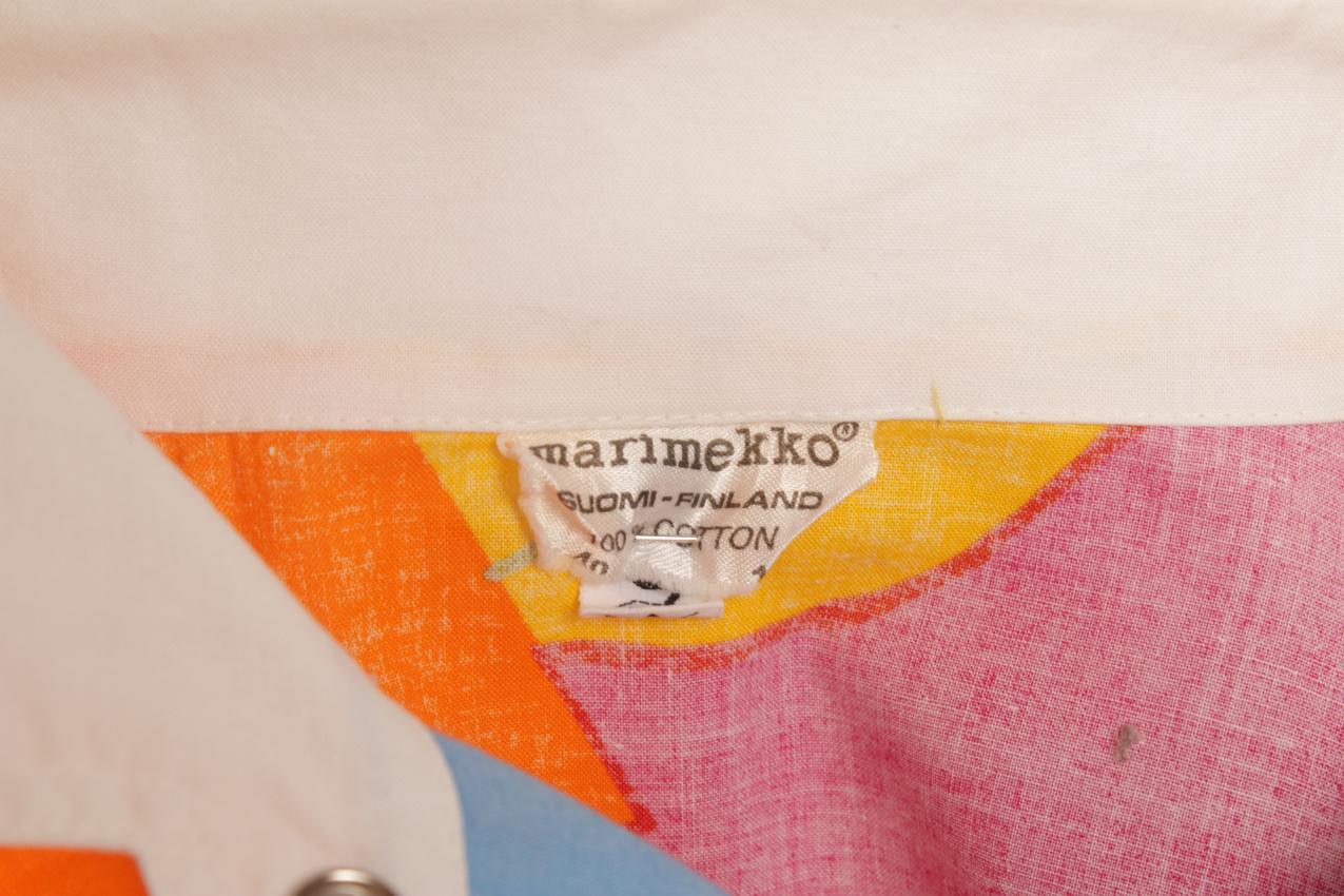 Vintage Marimekko Pentti Rinta “Forte” paitamekko S - Image 10