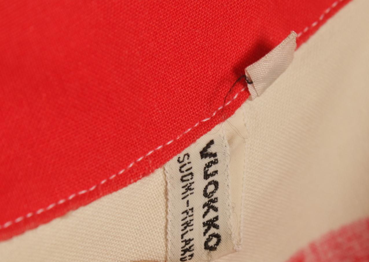 Vintage Vuokko punavalkoinen paitamekko XS - Image 11