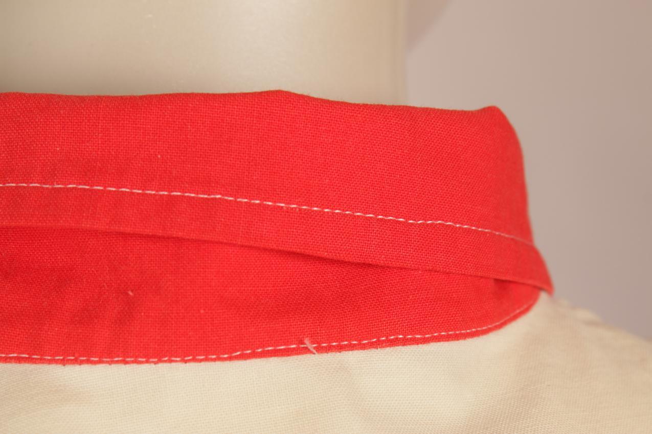 Vintage Vuokko punavalkoinen paitamekko XS - Image 8
