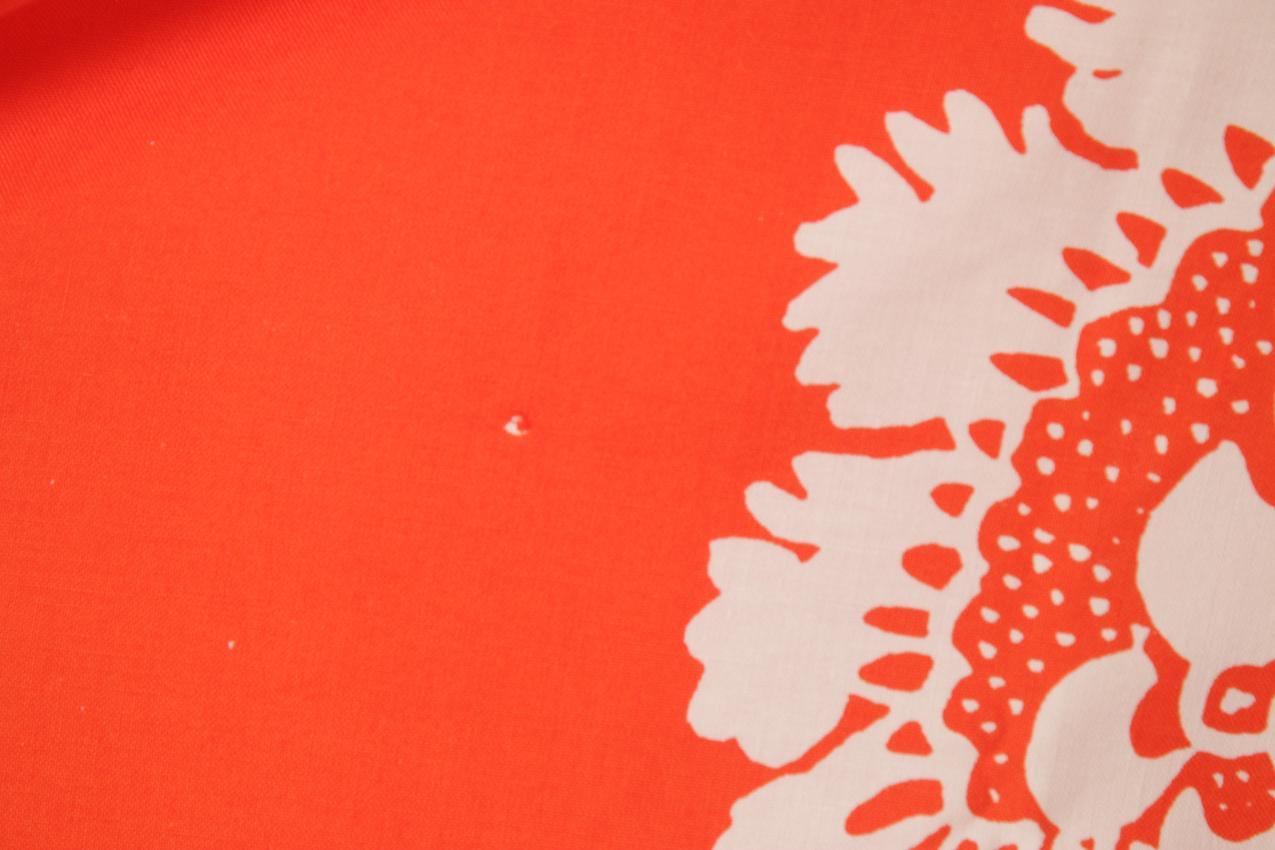 Vintage Marimekko Maija Isola oranssin sävyinen ”Ananas” kangas - Image 5