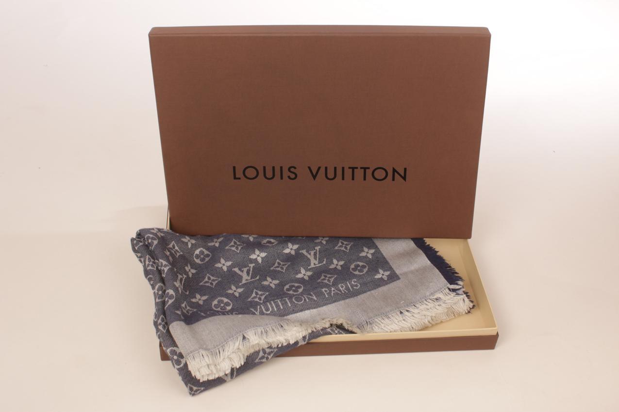 Louis Vuitton sininen Monogram Denim huivi