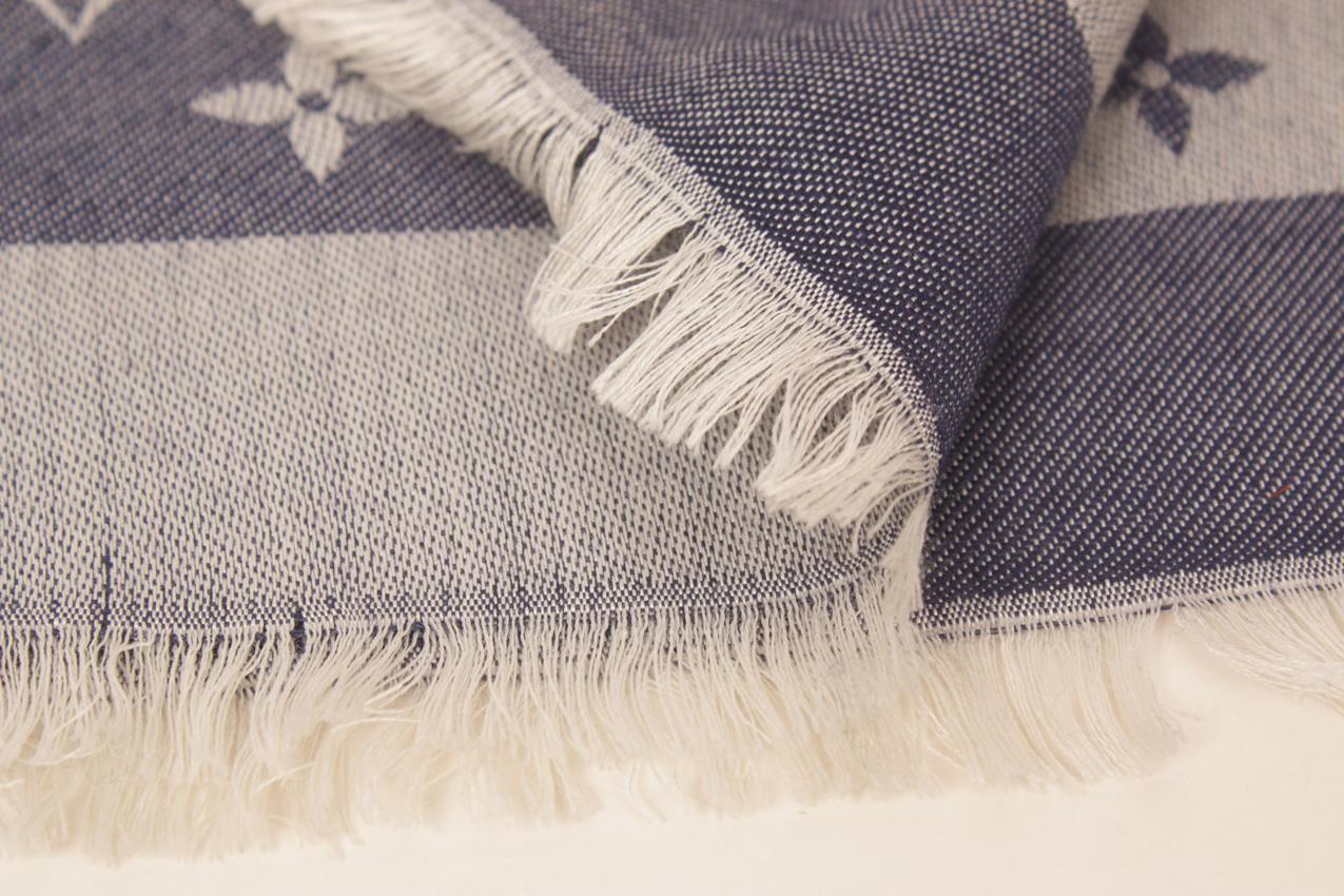 Louis Vuitton sininen Monogram Denim huivi - Image 5