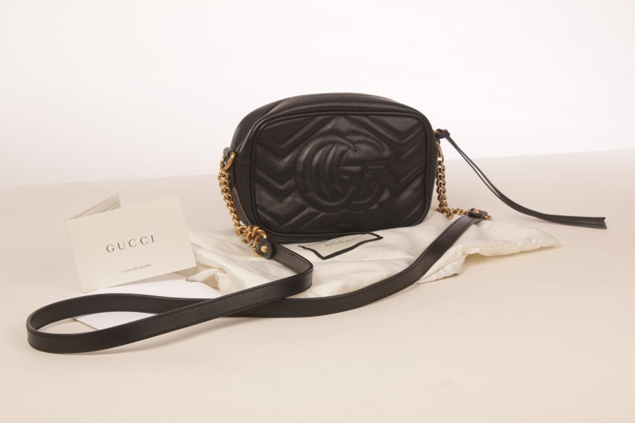 Gucci Marmont Matelassé musta mini Cross body -laukku - Image 4
