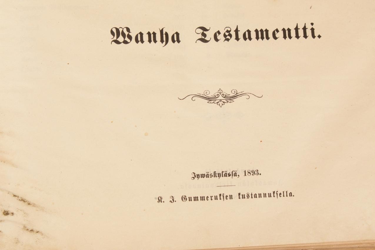 Antiikkinen ”Kodin kuvaraamattu” Biblia Gummerus Jyväskylä 1893 - Image 5