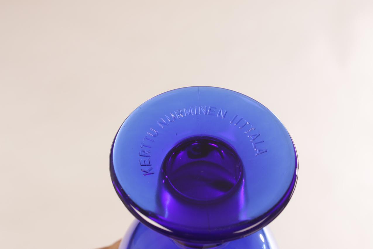 Iittala Kerttu Nurminen viisi koboltin sinistä Verna-viinilasia - Image 5