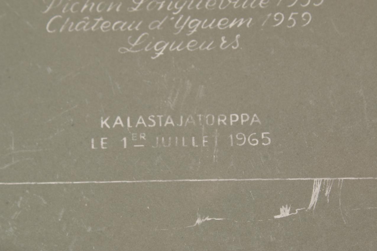 Arabia Kalastajatorppa harmaa Menu-lautanen 1.7.1965 - Image 3