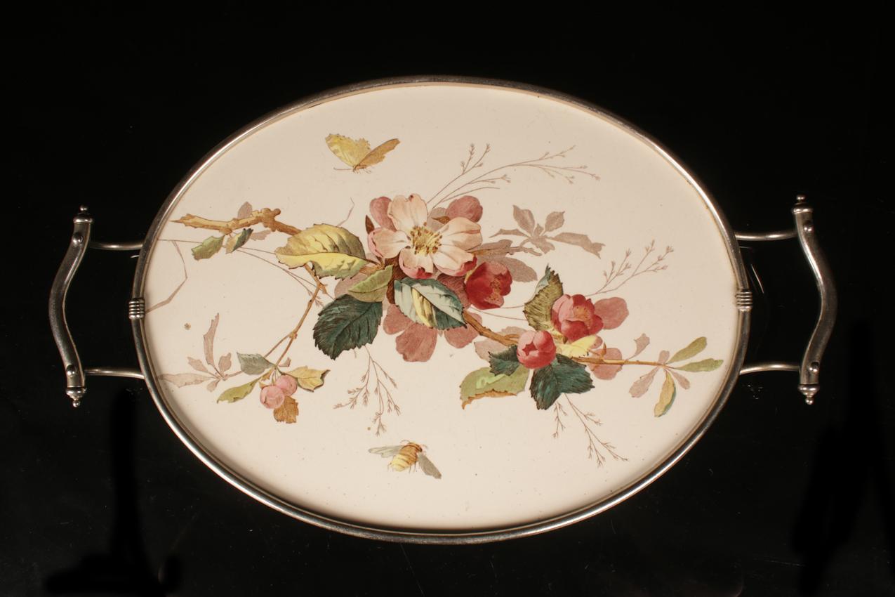 Antiikkinen Villeroy & Boch posliinitarjotin
