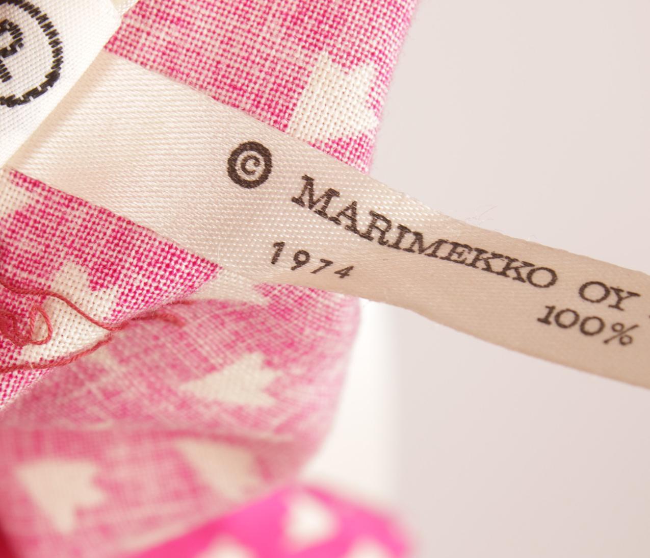 Vintage 70-luku Marimekko fuksia mekko Annikki Rimala “Härkki” S - Image 11