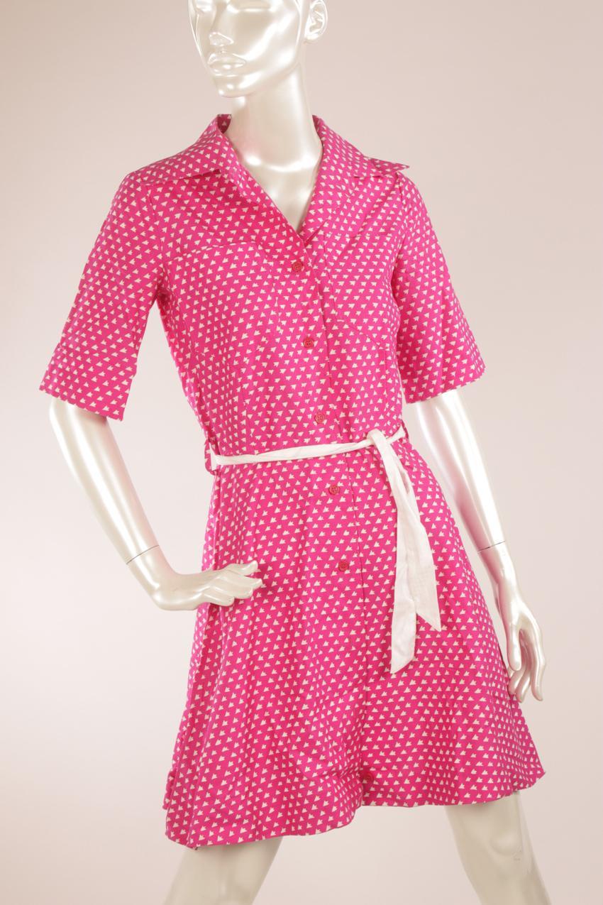Vintage 70-luku Marimekko fuksia mekko Annikki Rimala “Härkki” S