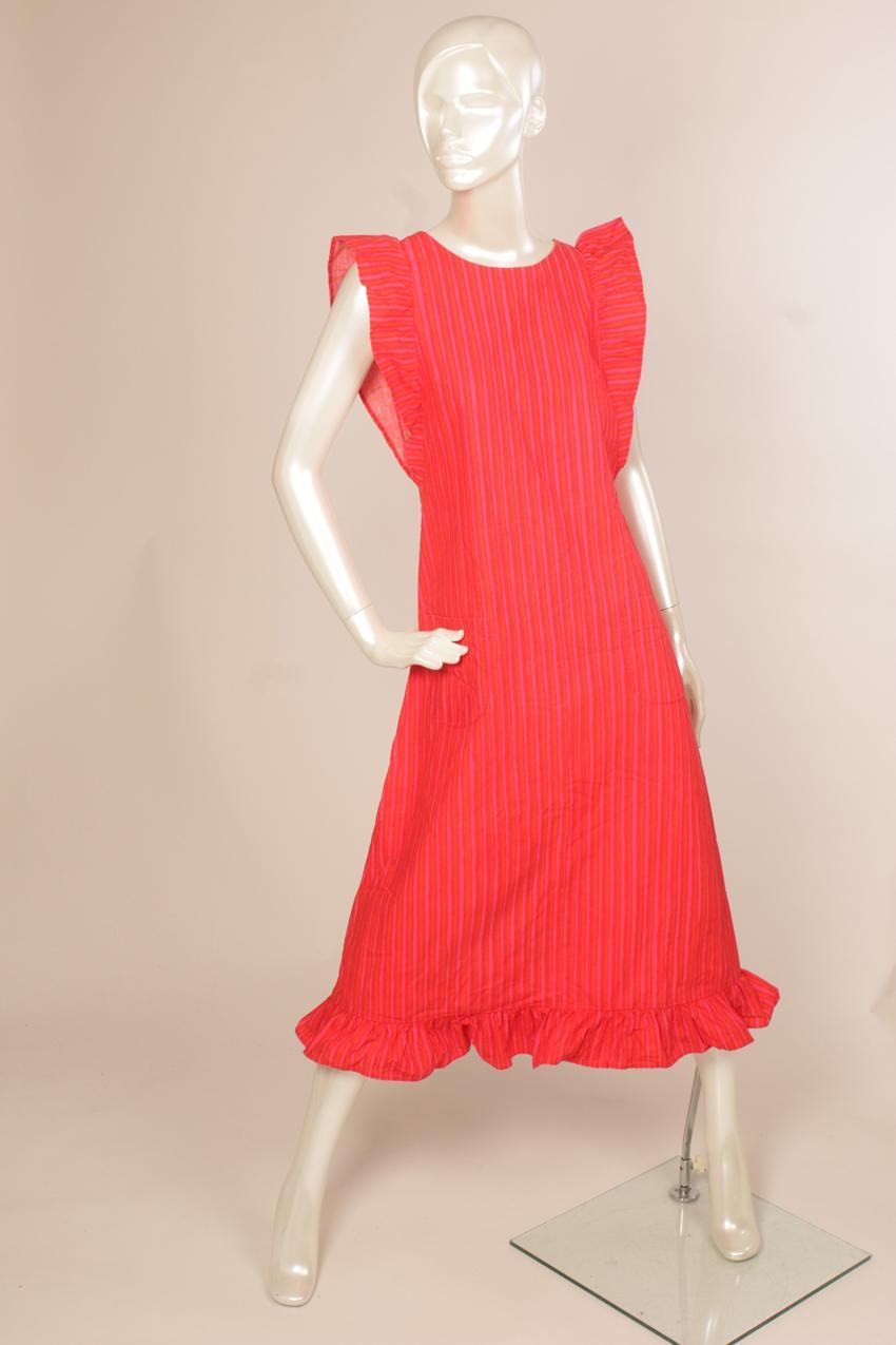 Vintage Marimekko punainen “Mariessu” mekko M S