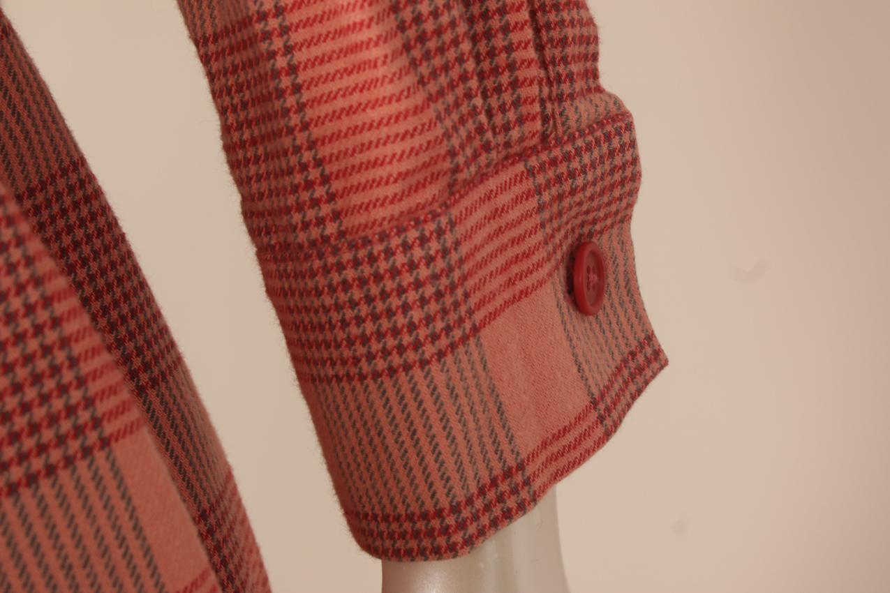 Vintage Marimekko pinkki ruutukuvioinen mekko M S - Image 5