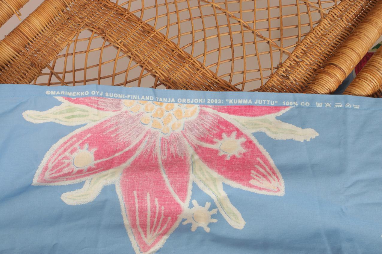 Vintage Marimekko Tanja Orsjoki ”Kumma juttu” -kangas verho - Image 6